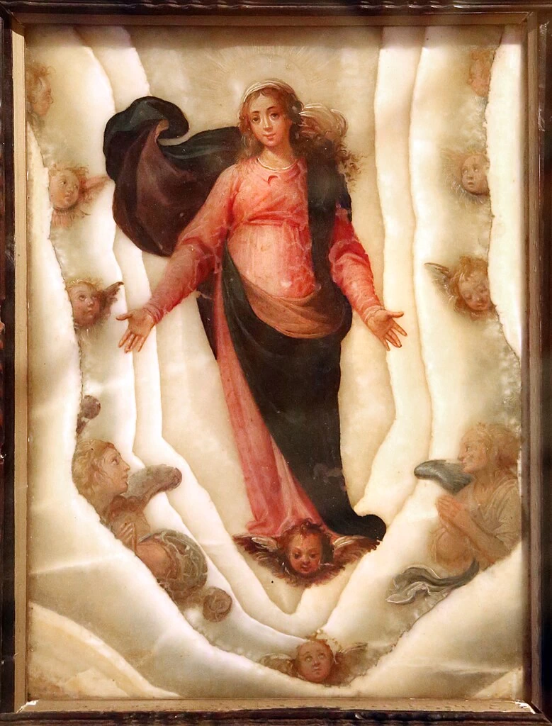 Aurelio Lomi - Immacolata concezione, su onice